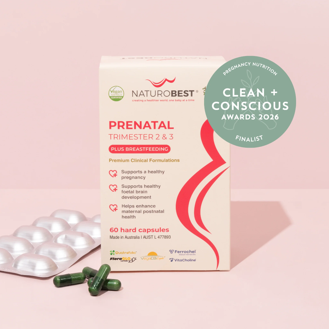NaturoBest Prenatal Trimester Two & Three Plus Breastfeeding 60caps