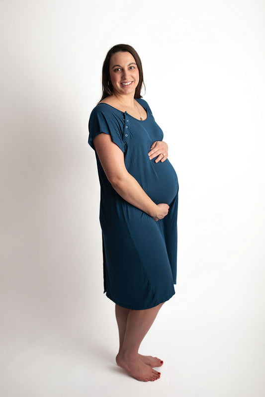 Hospital Labour, Birthing and Delivery Nursing Gown Navy