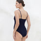 Maternity Cross Front Swim Suit Navy