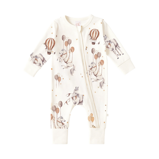 Sky Stallions Bamboo Zipsuit Premature