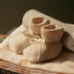 Merino Drawstring Booties Natural
