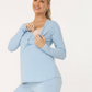 3-Piece Isabelle Maternity Sleepwear PJ set - Blue