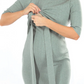 Annabella Maternity Knit Midi Dress Sage Green
