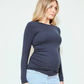 Base Soft Rib Feeding Top French Navy