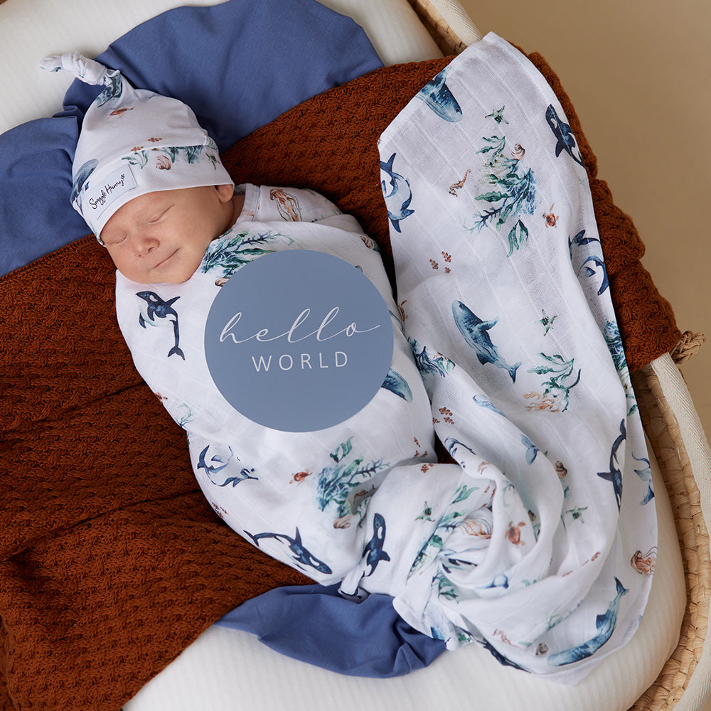 Ocean Organic Muslin Wrap