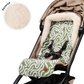 Cozy Fleece Pram Liner Green Squiggle/Cream Fleece