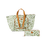 OiOi Fold Up Tote Green Squiggle