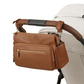 OiOi Multitasker Pram Caddy 2.0 Chestnut Vegan Leather