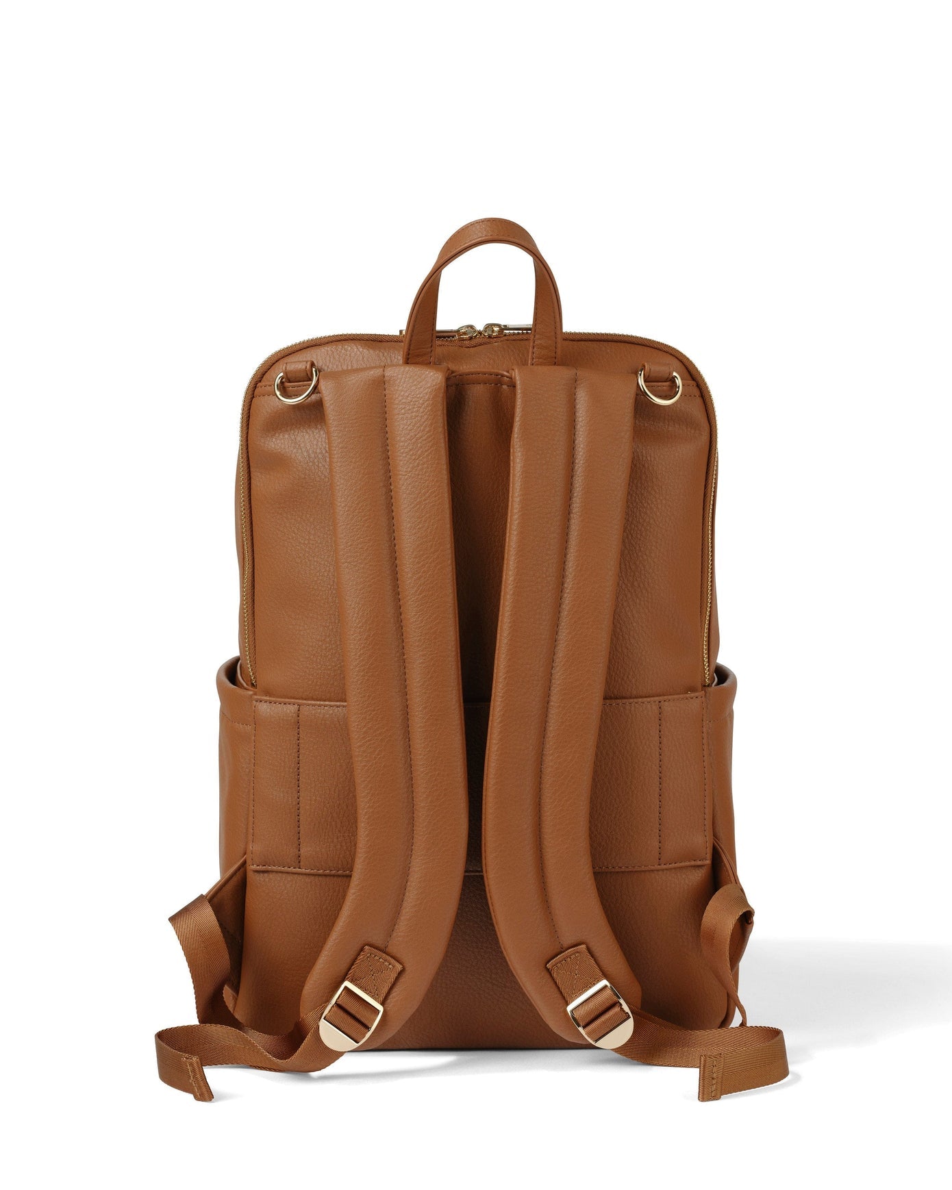 OiOi Multitasker Nappy Backpack - Chestnut Brown Vegan Leather