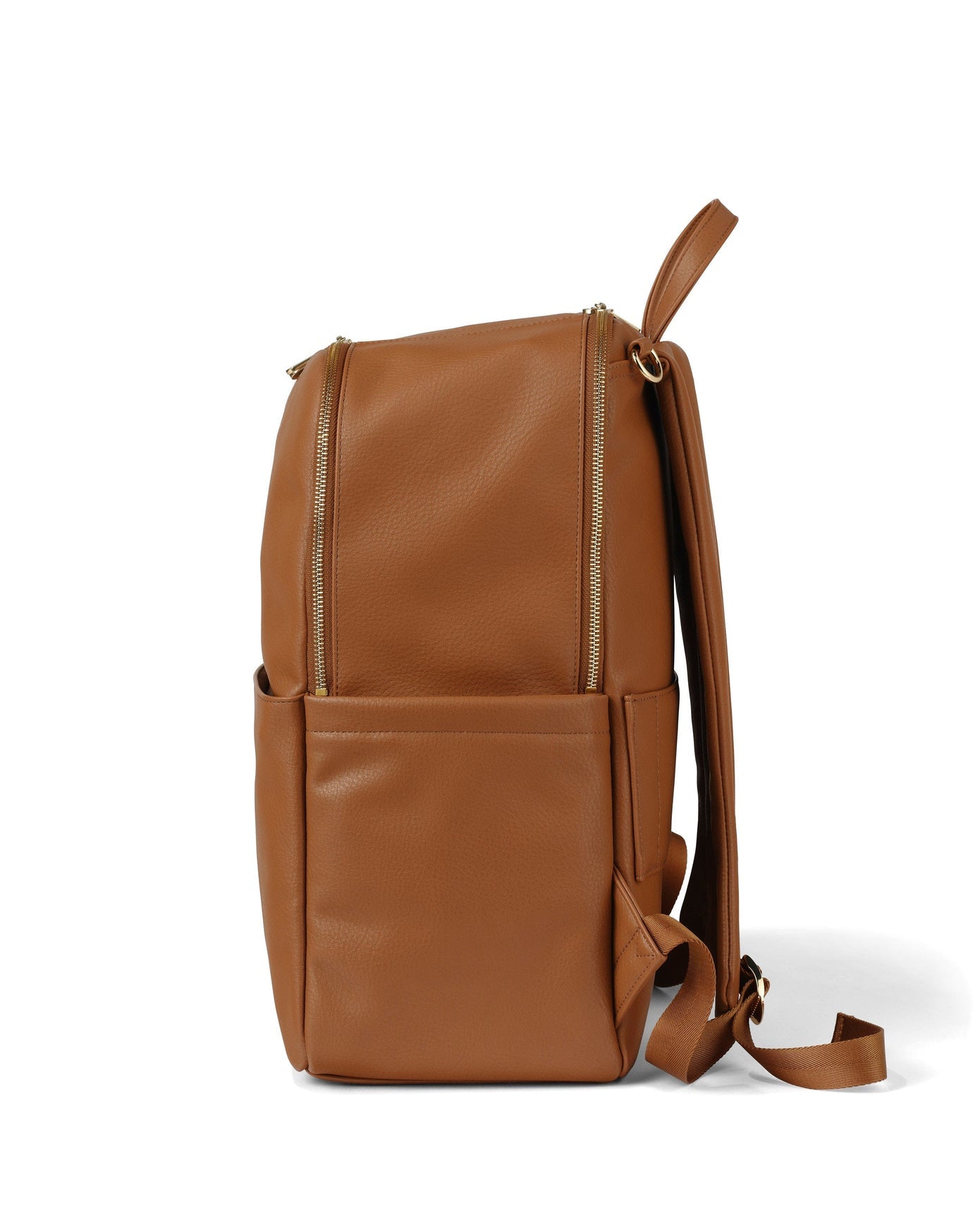 OiOi Multitasker Nappy Backpack - Chestnut Brown Vegan Leather