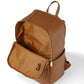 OiOi Multitasker Nappy Backpack - Chestnut Brown Vegan Leather