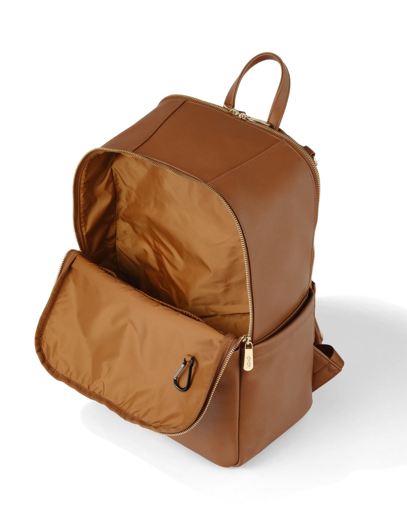 OiOi Multitasker Nappy Backpack - Chestnut Brown Vegan Leather