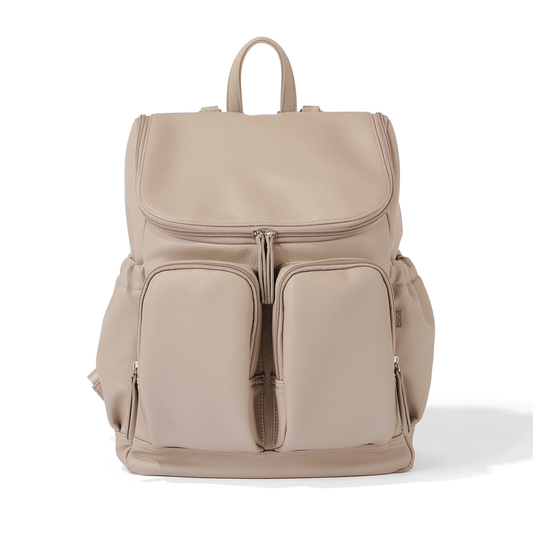 OiOi Signature Nappy Backpack - Oat Vegan Leather