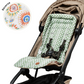 OiOi Reversible Pram Seat Liner Sunburst/Green Check