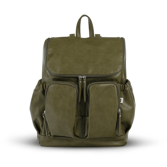 OiOi Signature Nappy Backpack - Olive Vegan Leather