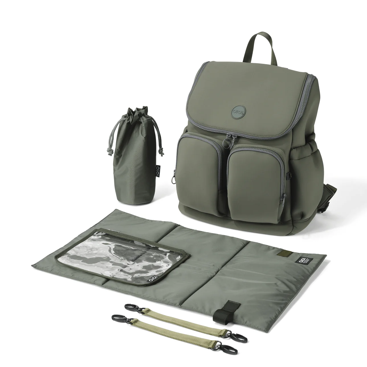 OiOi Signature Nappy Backpack - Sage Neoprene