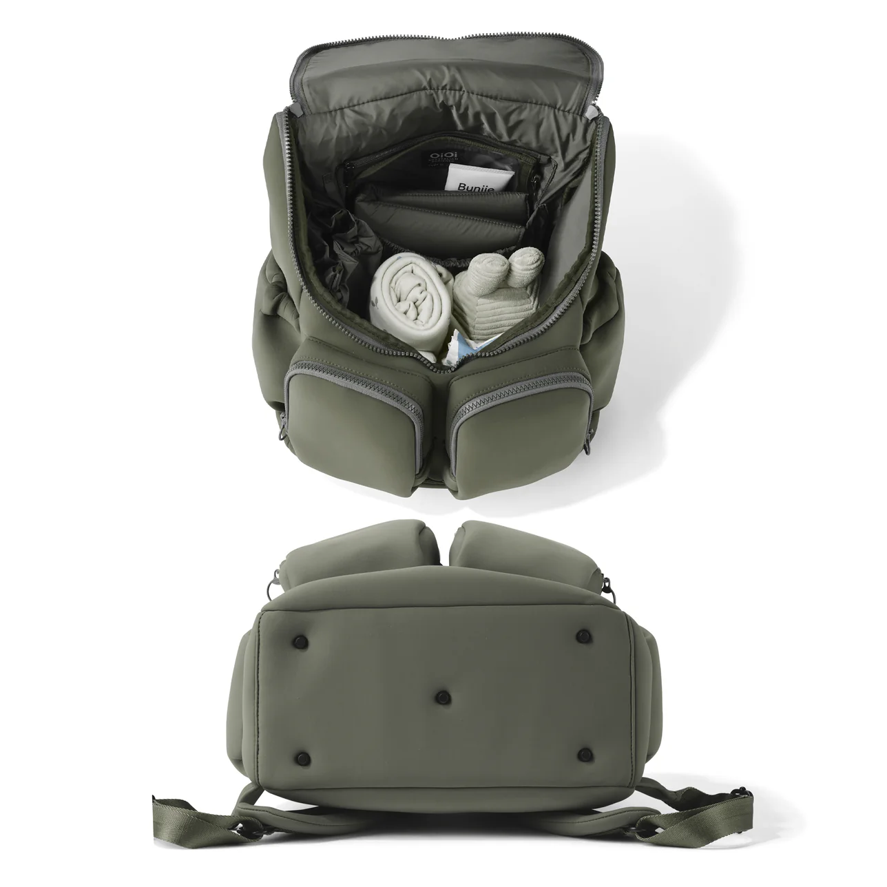 OiOi Signature Nappy Backpack - Sage Neoprene