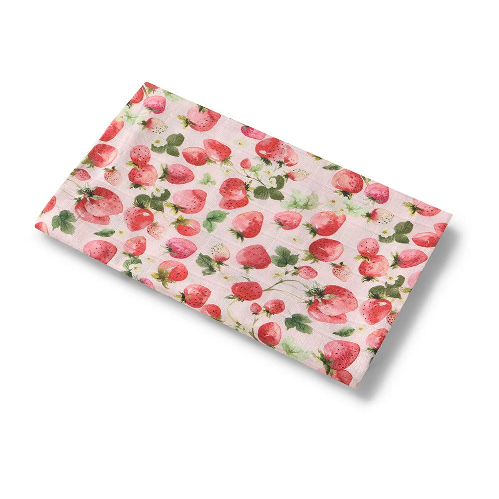 Strawberry Organic Muslin Wrap