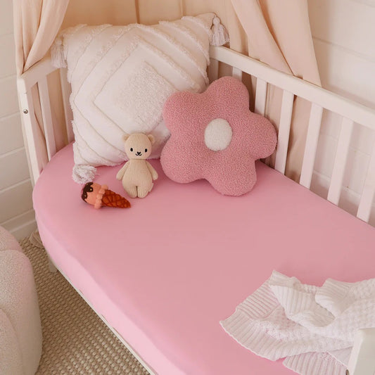 Bubblegum Organic Fitted Cot Sheet