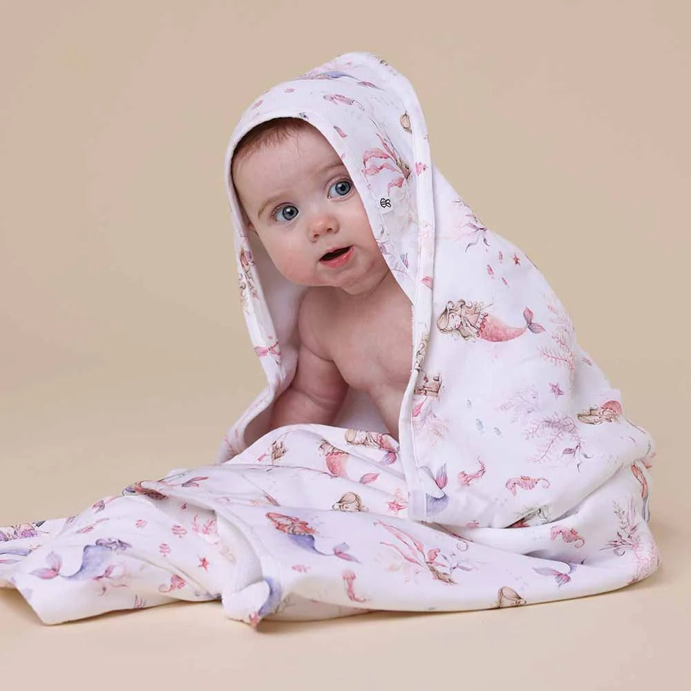 Mermaid Organic Hooded Baby Towel