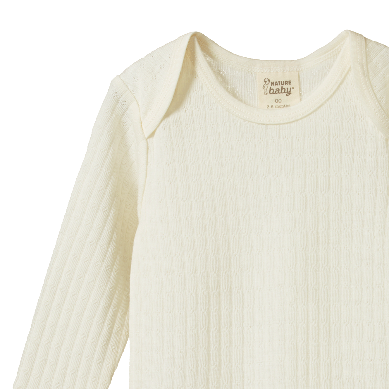 Merino Essential L/S Bodysuit Pointelle Natural