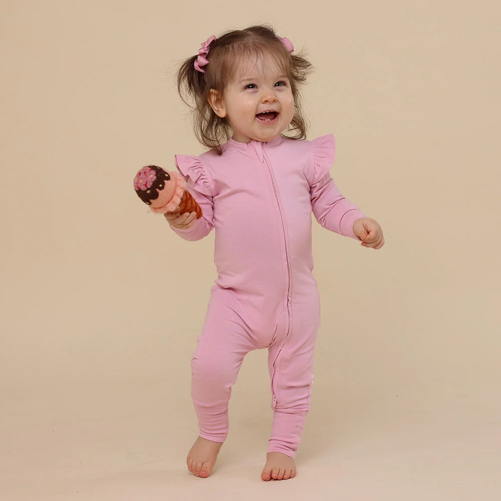Bubblegum Organic Snuggle Suit Convertible Romper