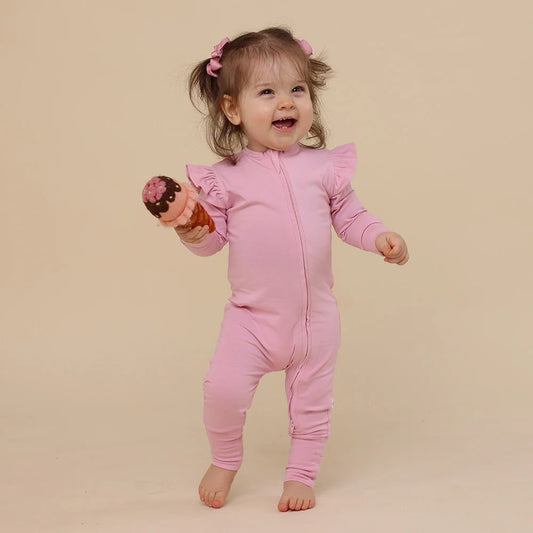 Bubblegum Organic Snuggle Suit Convertible Romper