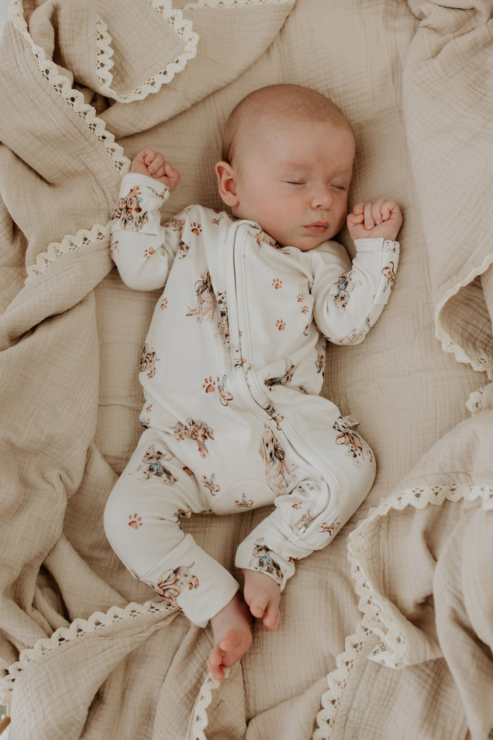 Pawfect Pals Bamboo Zipsuit Premature