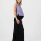 Anna Elegant Maternity Sleeveless Top in Purple