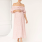 Amber Maternity Baby Shower Dress in Pink Floral