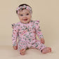 Pink Wattle Organic Snuggle Suit Convertible Romper with Frill