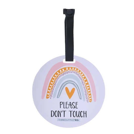 No Touching Pram Tag Rainbow