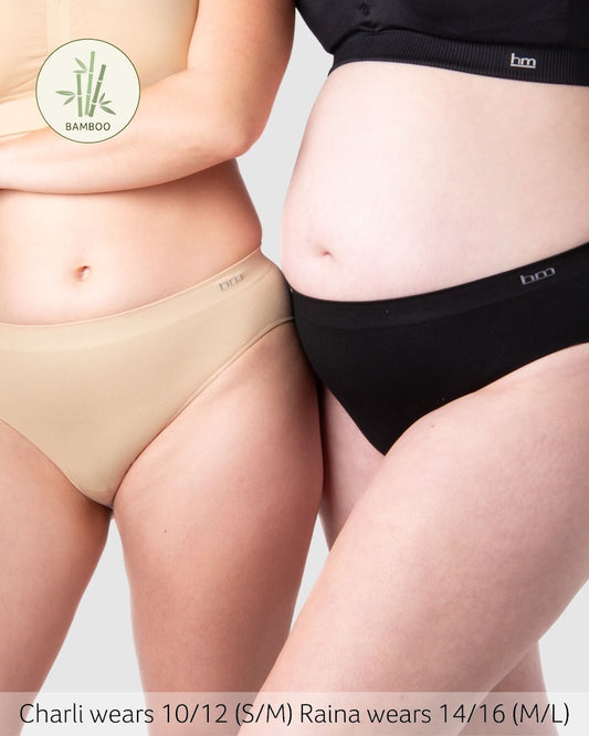 My Necessity Seamless Bikini Brief 2pack | Frappe & Black