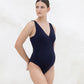 Maternity Cross Front Swim Suit Navy