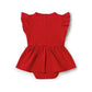Red Short Sleeve Organic Dress