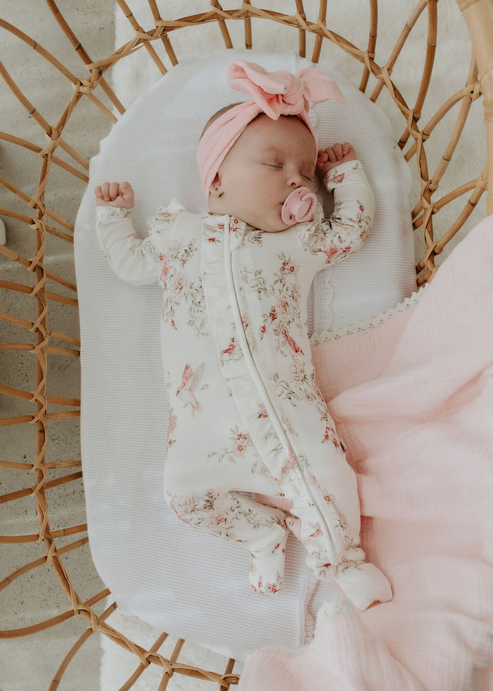 Rose Garden Bamboo Zipsuit Premature