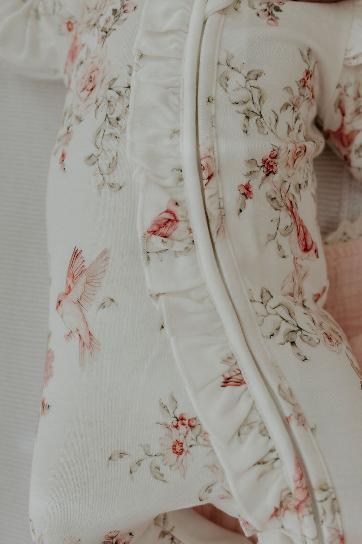 Rose Garden Bamboo Zipsuit Premature