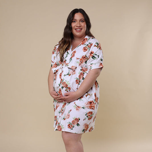 Rosebud Organic Maternity Robe