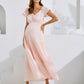 Serena Baby Shower Maternity Sundress in Spanish Pink
