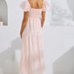 Serena Baby Shower Maternity Sundress in Spanish Pink