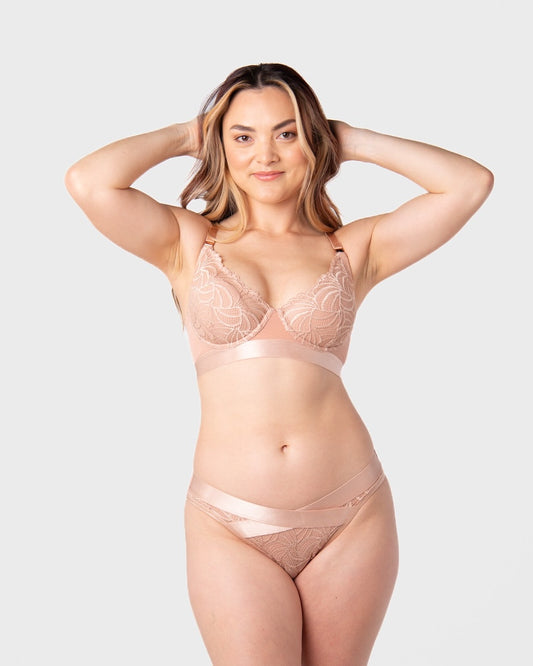 Warrior 2.0 Plunge Nursing Bra Bronze