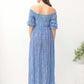 Mariana Sheer Maternity Photoshoot Dress in Baby Blue
