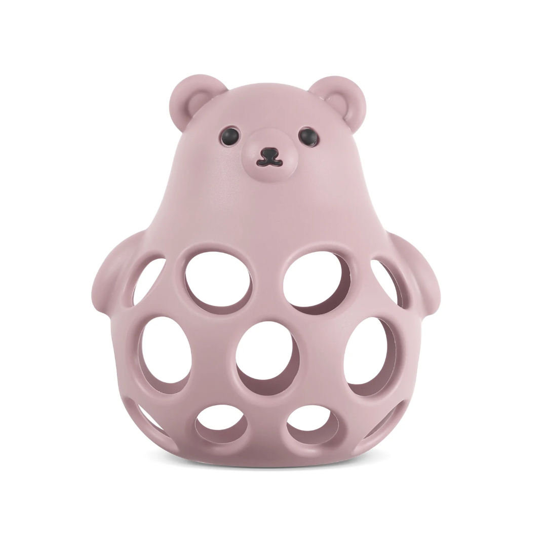 Haakaa Silicone Bear 3-in-1 Teether Blush