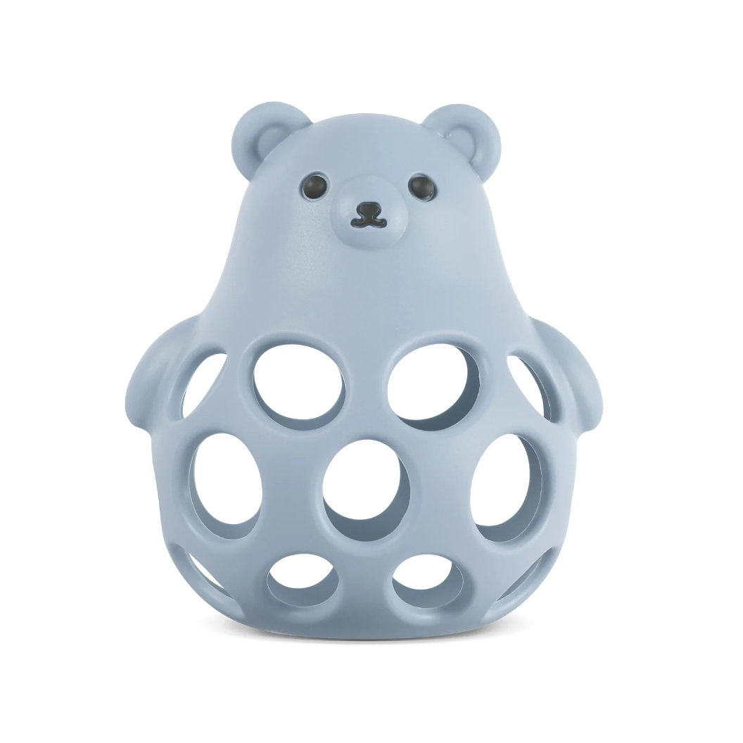 Haakaa Silicone Bear 3-in-1 Teether Mist Blue