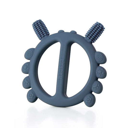 Haakaa Silicone Crab Teether Steel Blue