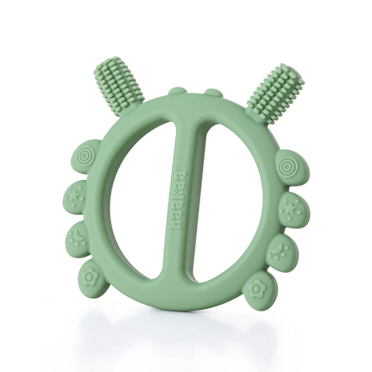 Haakaa Silicone Crab Teether Pea Green