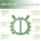 Haakaa Silicone Crab Teether Pea Green