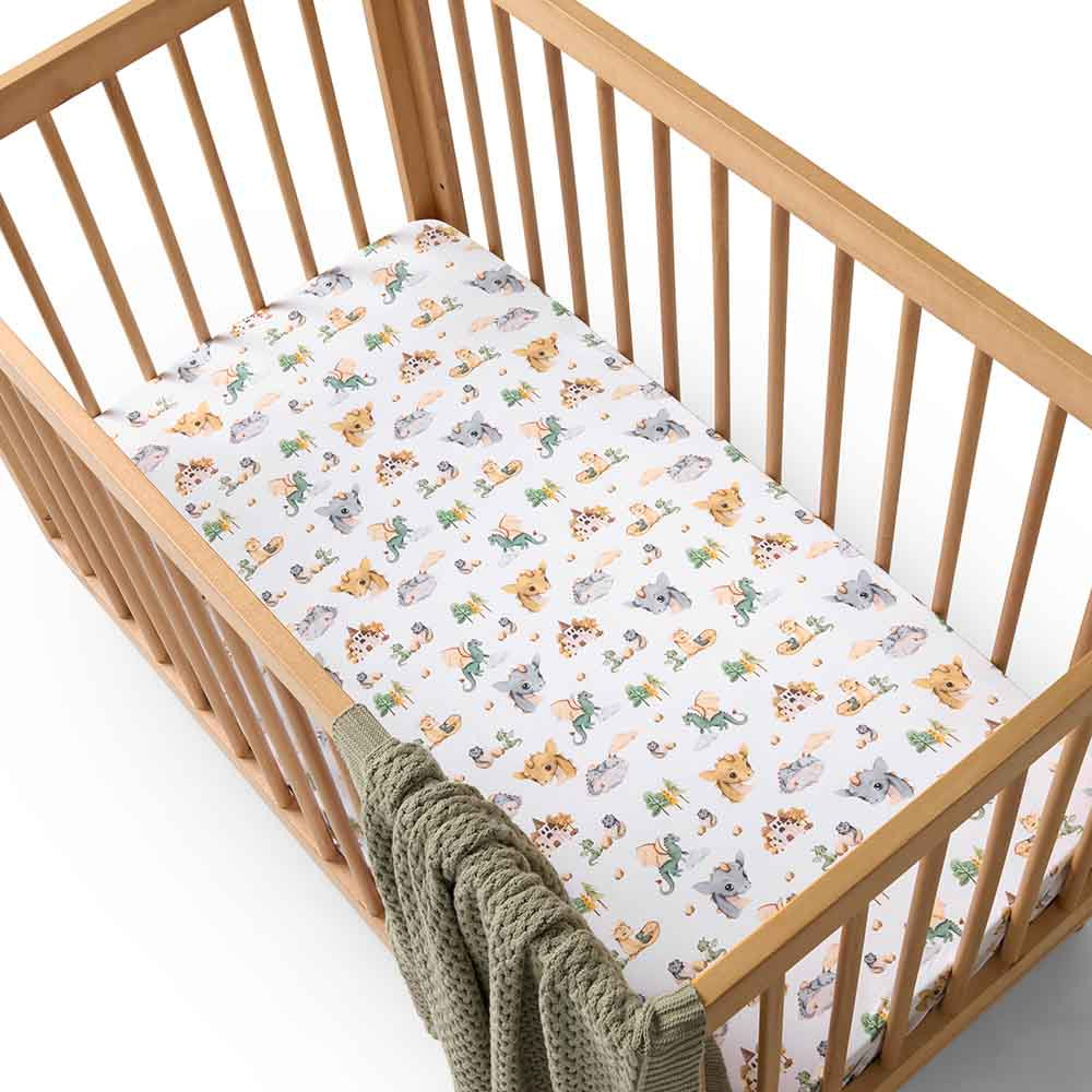 Snuggle Hunny Dragon Fitted Cot Sheet