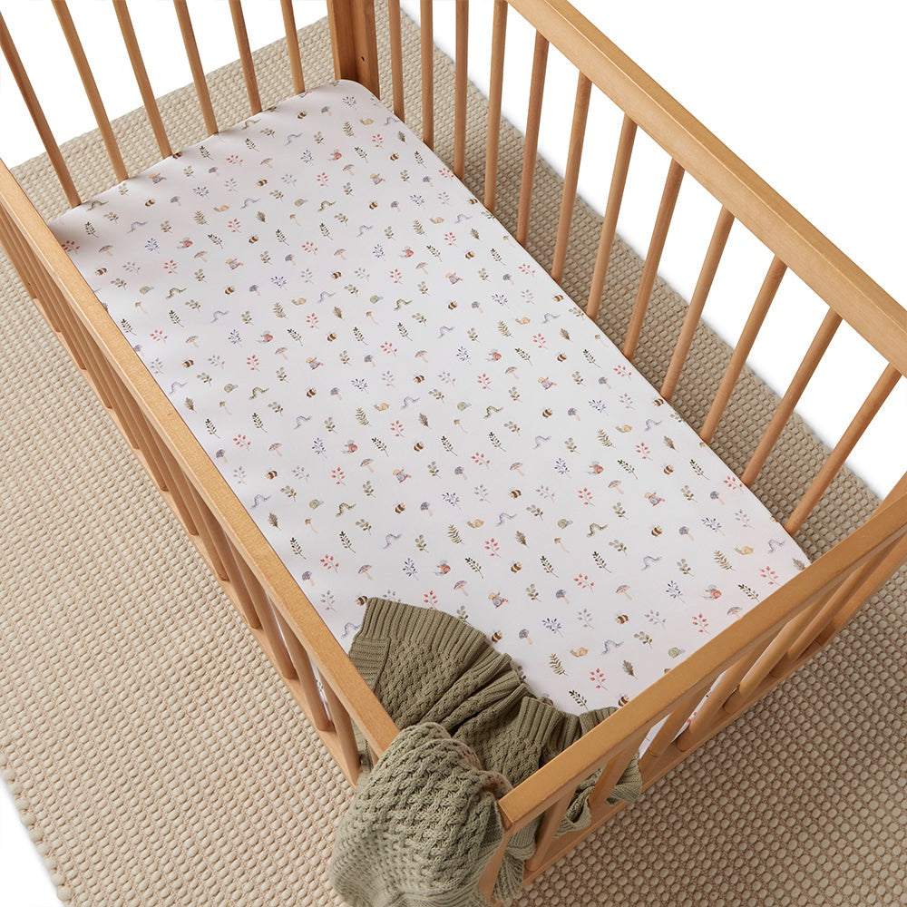 Snuggle Hunny Garden Friends Organic Cot Sheet