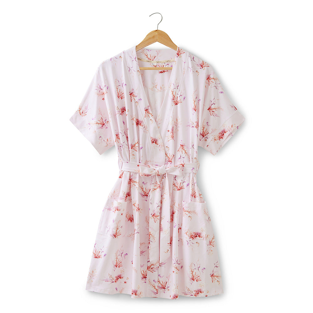 Coral Organic Maternity Robe